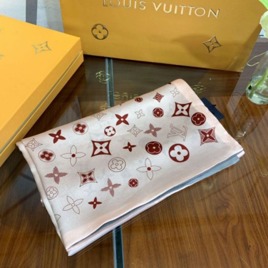 Replica Louis Vuitton Giant Pop Monogram Cashmere Scarf Pink