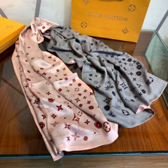 Replica Louis Vuitton Giant Pop Monogram Cashmere Scarf Pink