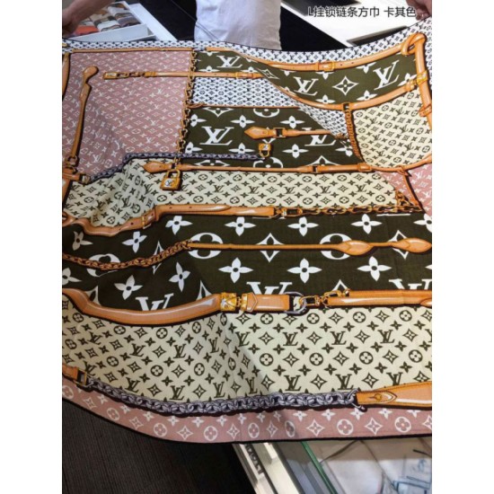 Replica Louis Vuitton Confidential Monogram Square 140 Khaki