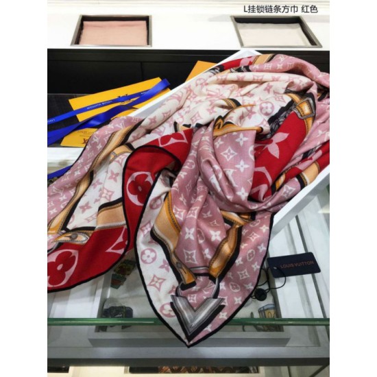 Fake Louis Vuitton Confidential Monogram Square 140 Red  Replica