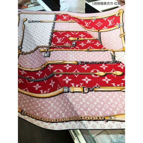 Fake Louis Vuitton Confidential Monogram Square 140 Red  Replica