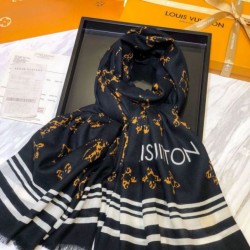 Replica Louis Vuitton Giant Jungle Stole Monogram Schawl 100 x 200 Black