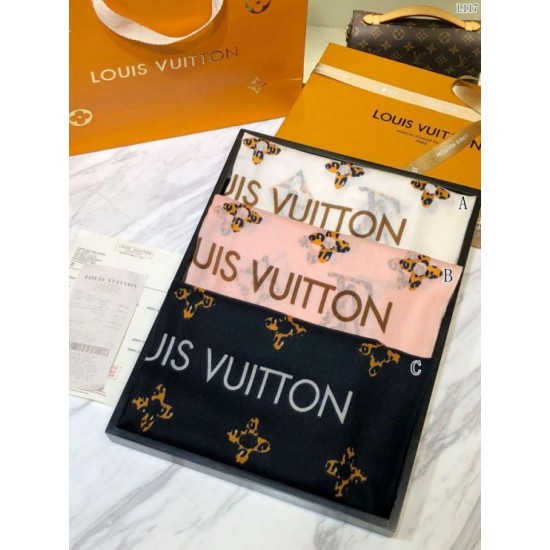 Replica Louis Vuitton Giant Jungle Stole Monogram Schawl 100 x 200 Black