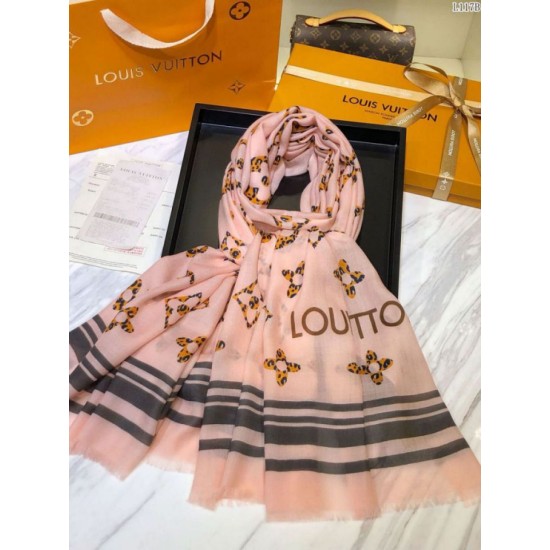 Fake Louis Vuitton Giant Jungle Stole Monogram Schawl 100 x 200 White Replica
