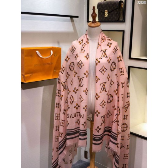 Fake Louis Vuitton Giant Jungle Stole Monogram Schawl 100 x 200 White Replica