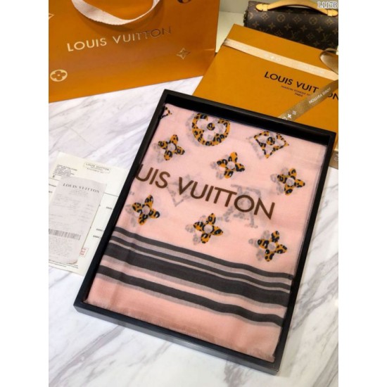 Fake Louis Vuitton Giant Jungle Stole Monogram Schawl 100 x 200 White Replica