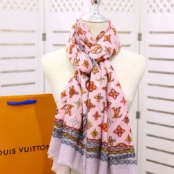 Replica Louis Vuitton Cashmere Silk Schawl Pink