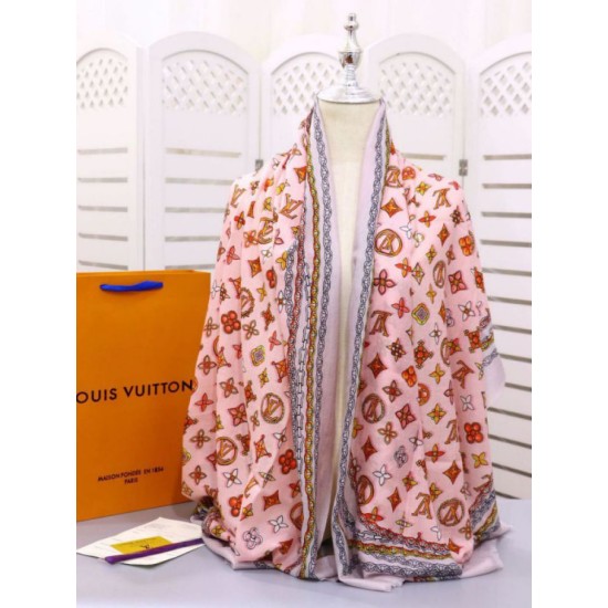 Replica Louis Vuitton Cashmere Silk Schawl Pink