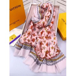 Replica Louis Vuitton Cashmere Silk Schawl Pink