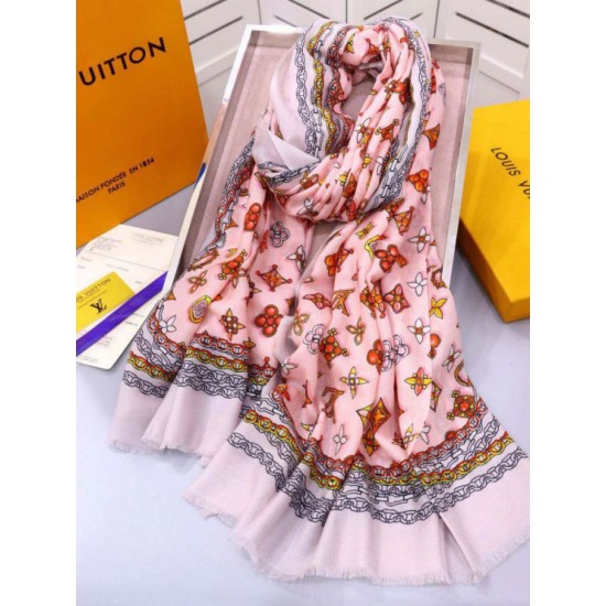 Replica Louis Vuitton Cashmere Silk Schawl Pink