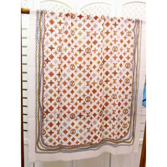 Replica Louis Vuitton Cashmere Silk Schawl Beige