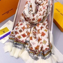 Replica Louis Vuitton Cashmere Silk Schawl Beige
