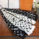 Replica Louis Vuitton Monogram Supreme Cashmere Silk Schawl Black /White