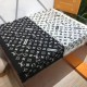 Replica Louis Vuitton Monogram Supreme Cashmere Silk Schawl Black /White