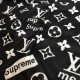 Replica Louis Vuitton Monogram Supreme Cashmere Silk Schawl Black /White
