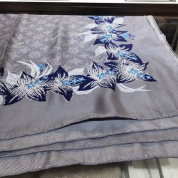 Fake Louis Vuitton Classic Monogram Silk Shawl light Blue 140 Replica