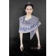 Fake Louis Vuitton Classic Monogram Silk Shawl light Blue 140 Replica