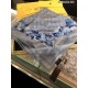 Fake Louis Vuitton Classic Monogram Silk Shawl light Blue 140 Replica