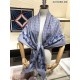 Fake Louis Vuitton Classic Monogram Silk Shawl light Blue 140 Replica