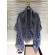Fake Louis Vuitton Classic Monogram Silk Shawl light Blue 140 Replica