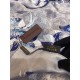 Fake Louis Vuitton Classic Monogram Silk Shawl light Blue 140 Replica