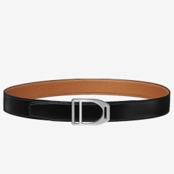 Replica Hermes Etrier Buckle Belt Brown Clemence 32 MM Strap