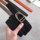Replica Hermes Etrier Buckle Belt Black Clemence 32 MM Strap