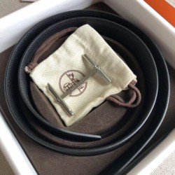 Replica Hermes H d'Ancre Reversible Belt Black/Ardoise Leather