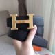 Replica Hermes H Reversible Belt Grey/Black Swift Leather Replica Hermes H Reversible Belt Grey/Black Swift Leather