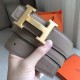 Replica Hermes H Reversible Belt Grey/Black Swift Leather Replica Hermes H Reversible Belt Grey/Black Swift Leather