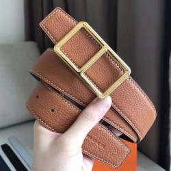 Replica Hermes Officier Belt Buckle Brown 38MM Strap