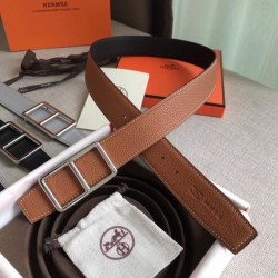 Replica Hermes Officier Belt Buckle Brown 38MM Strap