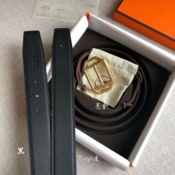 Replica Hermes Pad Reversible Belt Black Clemence Leather