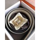 Fake Hermes Pad Reversible Belt Blue/White Epsom Leather Replica Replica Hermes Pad Reversible Belt Blue/White Epsom Leather