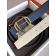 Fake Hermes Pad Reversible Belt Blue/White Epsom Leather Replica Replica Hermes Pad Reversible Belt Blue/White Epsom Leather