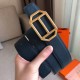 Fake Hermes Pad Reversible Belt Blue/White Epsom Leather Replica Replica Hermes Pad Reversible Belt Blue/White Epsom Leather