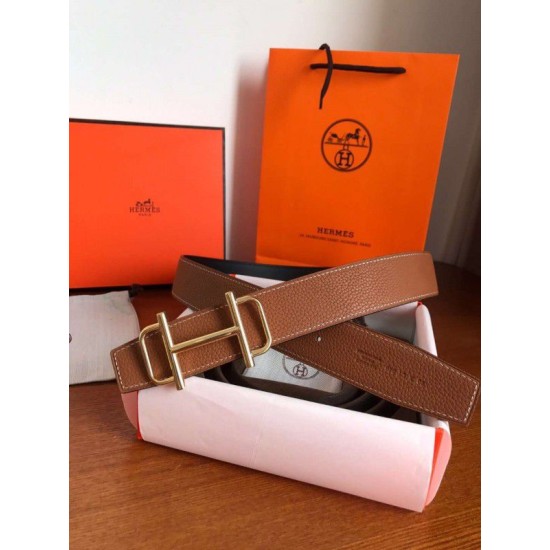 Replica Hermes Royal 38MM Reversible Belt Brown Clemence Leather Replica Hermes Royal 38MM Reversible Belt Brown Clemence Leather