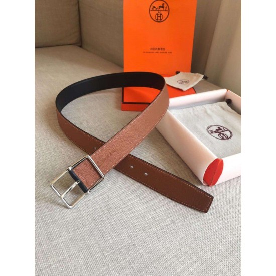Fake Hermes Brown Saddle 38MM Reversible Belt Replica Replica Hermes Brown Saddle 38MM Reversible Belt