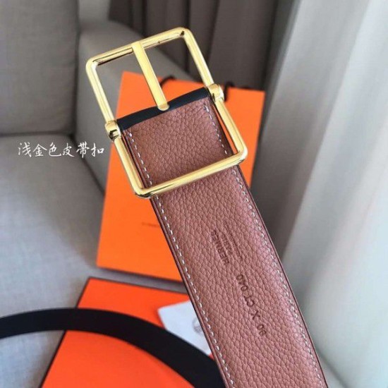 Fake Hermes Brown Saddle 38MM Reversible Belt Replica Replica Hermes Brown Saddle 38MM Reversible Belt