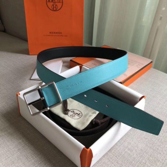 Replica Hermes Bleu Obscur Saddle 38MM Reversible Belt Replica Hermes Bleu Obscur Saddle 38MM Reversible Belt