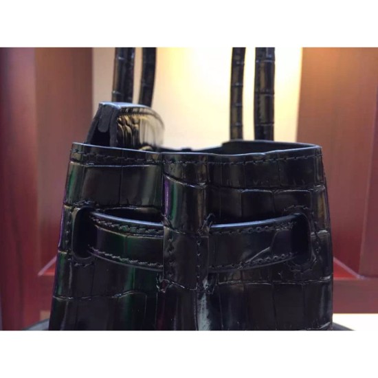 Replica Hermes Birkin 30cm 35cm Bag In Black Crocodile Leather Replica Hermes Birkin 30cm 35cm Bag In Black Crocodile Leather