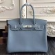 Replica Hermes Birkin 30cm 35cm Bag In Blue Lin Clemence Leather Fake Hermes Birkin 30cm 35cm Bag In Blue Lin Clemence Leather Replica