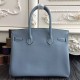 Replica Hermes Birkin 30cm 35cm Bag In Blue Lin Clemence Leather Fake Hermes Birkin 30cm 35cm Bag In Blue Lin Clemence Leather Replica