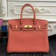 Replica Hermes Birkin 30cm 35cm Bag In Crevette Clemence Leather Fake Hermes Birkin 30cm 35cm Bag In Crevette Clemence Leather Replica