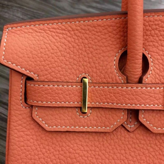 Replica Hermes Birkin 30cm 35cm Bag In Crevette Clemence Leather Fake Hermes Birkin 30cm 35cm Bag In Crevette Clemence Leather Replica