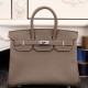 Replica Hermes Birkin 30cm 35cm Bag In Etoupe Clemence Leather Replica Hermes Birkin 30cm 35cm Bag In Etoupe Clemence Leather