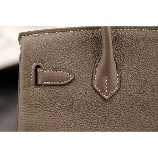 Replica Hermes Birkin 30cm 35cm Bag In Etoupe Clemence Leather Replica Hermes Birkin 30cm 35cm Bag In Etoupe Clemence Leather