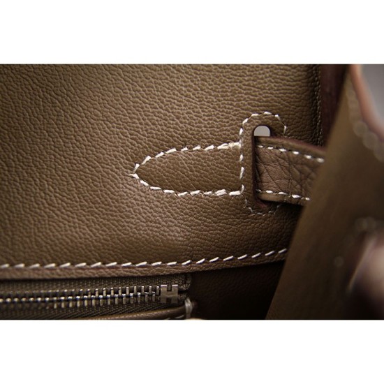 Replica Hermes Birkin 30cm 35cm Bag In Etoupe Clemence Leather Replica Hermes Birkin 30cm 35cm Bag In Etoupe Clemence Leather