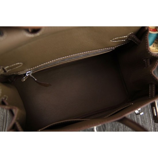 Replica Hermes Birkin 30cm 35cm Bag In Etoupe Clemence Leather Replica Hermes Birkin 30cm 35cm Bag In Etoupe Clemence Leather