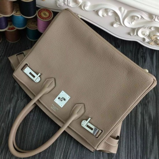 Fake Hermes Birkin 30cm 35cm Bag In Grey Clemence Leather Replica Fake Hermes Birkin 30cm 35cm Bag In Grey Clemence Leather Replica